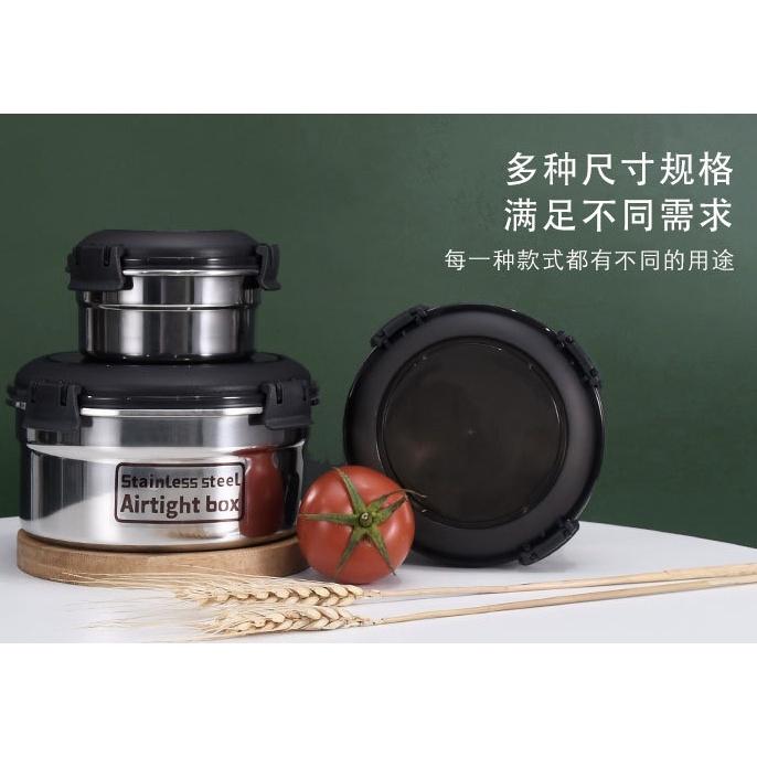 現貨 304 不鏽鋼 耐熱 密封 保鮮盒 不鏽鋼保鮮盒 泡麵碗 圓形 便當盒 不鏽鋼便鮮盒 餐盒-細節圖4
