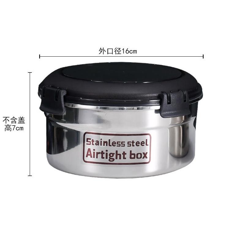 現貨 304 不鏽鋼 耐熱 密封 保鮮盒 不鏽鋼保鮮盒 泡麵碗 圓形 便當盒 不鏽鋼便鮮盒 餐盒-細節圖7
