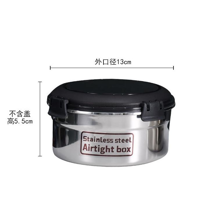 現貨 304 不鏽鋼 耐熱 密封 保鮮盒 不鏽鋼保鮮盒 泡麵碗 圓形 便當盒 不鏽鋼便鮮盒 餐盒-細節圖8