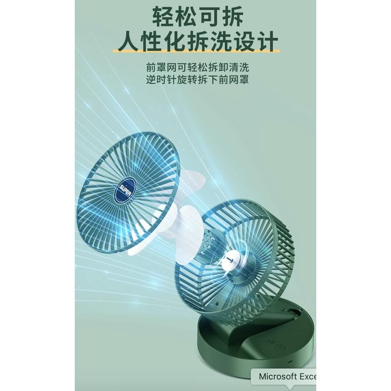 現貨 六吋 伸縮 摺疊 風扇 USB充電風扇 桌面落地電風扇 三擋風力 野餐風扇 迷你便攜折疊風扇 涼風扇 折疊風扇-細節圖6