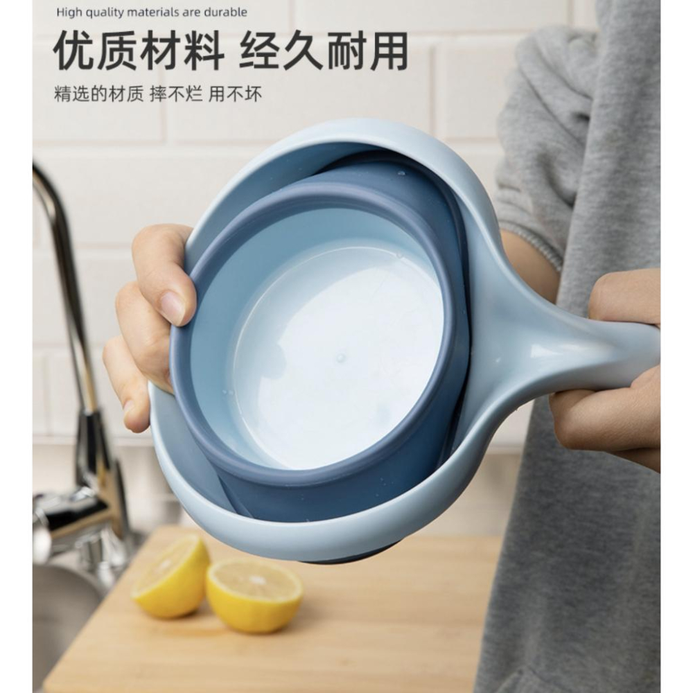 現貨 北歐風格 折疊式水瓢 家用廚房水瓢可懸掛 多功能摺疊收縮浴室洗頭矽膠水瓢 折疊式水瓢-細節圖2