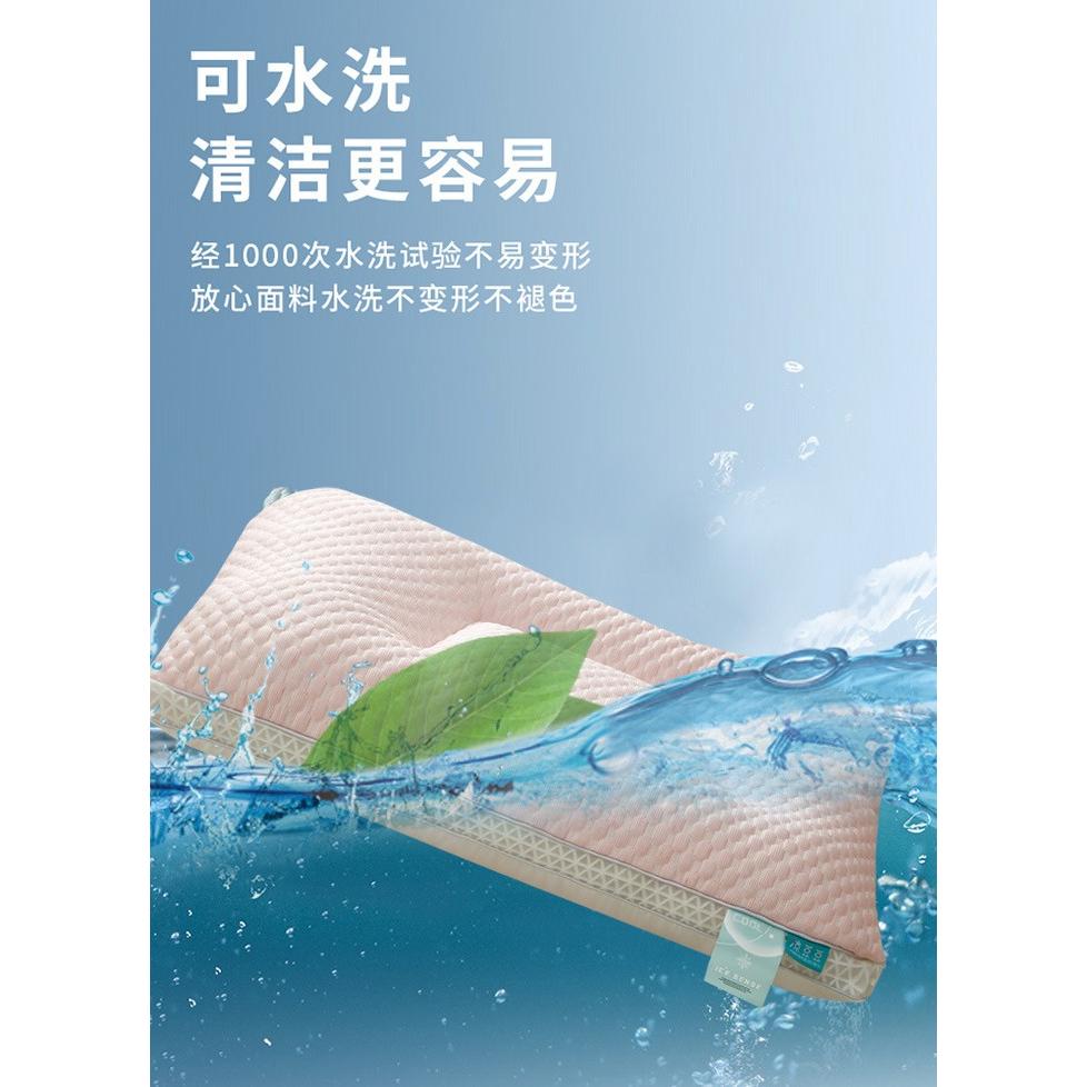 現貨 凉感冰絲護頸枕 枕頭護頸椎 助睡眠成人羽絲絨填充枕 冰涼枕 夏涼枕 枕頭 護頸枕 冰絲 涼感-細節圖4