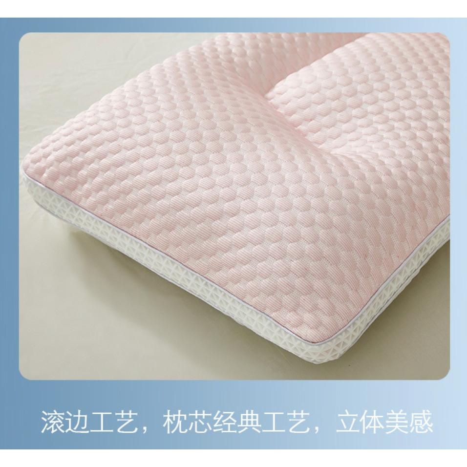現貨 凉感冰絲護頸枕 枕頭護頸椎 助睡眠成人羽絲絨填充枕 冰涼枕 夏涼枕 枕頭 護頸枕 冰絲 涼感-細節圖8