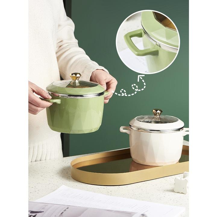 現貨 泡麵碗 鑽石泡麵碗 不鏽鋼 304鑽石泡麵碗 雙耳泡麵碗 sus304 帶蓋泡麵碗 大容量泡麵碗-細節圖2