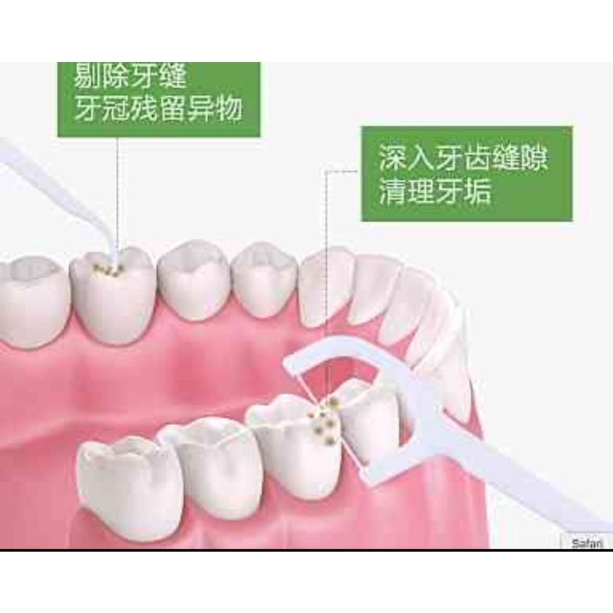 現貨 牙線棒 超細牙線棒 清潔口腔 弓形 牙簽 牙線 剔牙棒 牙縫刷 弓形超細牙線棒-細節圖3