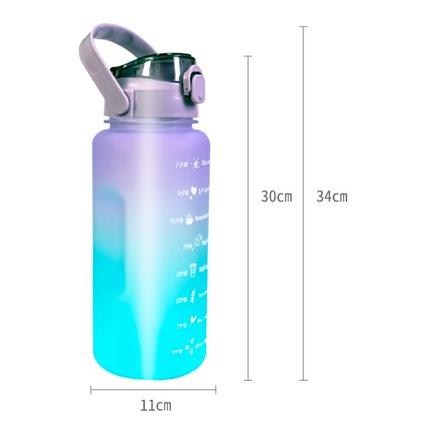 現貨 漸層水壺 水壺 大容量水壺 漸變水壺 漸變水壺 運動水壺 隨身水壺 彈蓋水壺-細節圖2