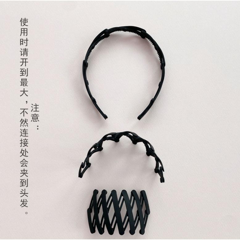 現貨 可伸縮折疊髮箍 日韓 便攜式 伸縮 髮箍 伸縮髮箍 折疊髮箍 霧面 磨砂 隨身 折疊 髮帶 髮飾 髮圈-細節圖3