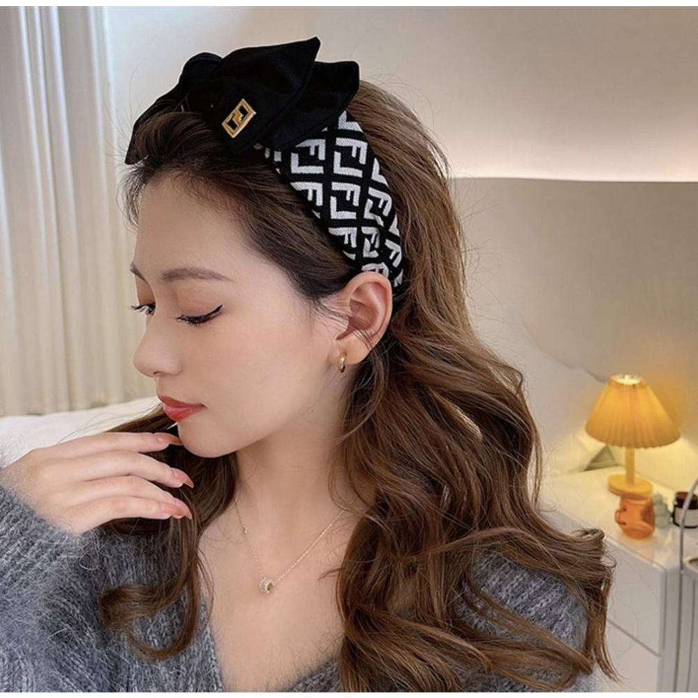 現貨 韓國 東大門 新款 簡約蝴蝶結髮箍 日韓流行簡約風髮箍 簡約時尚 百搭 蝴蝶結髮箍 寬版蝴蝶結髮箍 髮箍-細節圖2