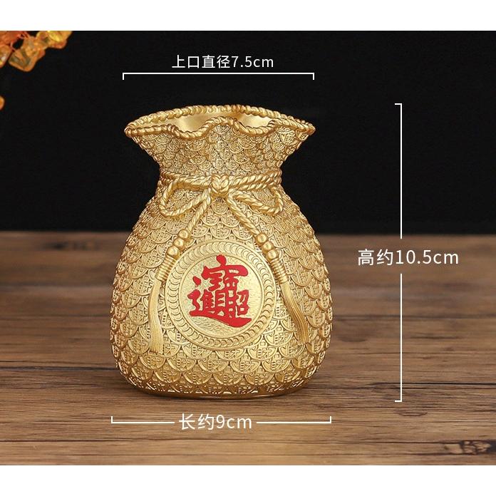 現貨 招財進寶 錢袋 存錢 桌面收納 桌面小擺件 裝飾品擺設 居家生活工藝品 開業禮物 存錢罐 存錢桶 擺飾-細節圖5