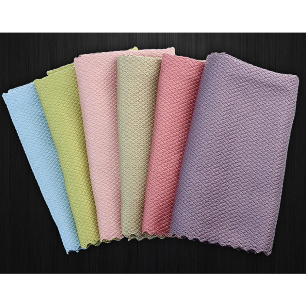 現貨 魚鱗紋抹布 魚鱗格抹布 抹布 擦拭巾 洗碗布 洗碗巾 清潔布 擦手巾 珊瑚絨抹布 抹布-細節圖4