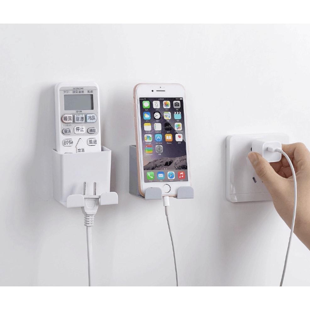 壁掛搖控器收納盒 遙控器架 手機充電架 收納架 牆面收納盒 牆上置物盒 置物架 臥室收納 手機架 手機座-細節圖2