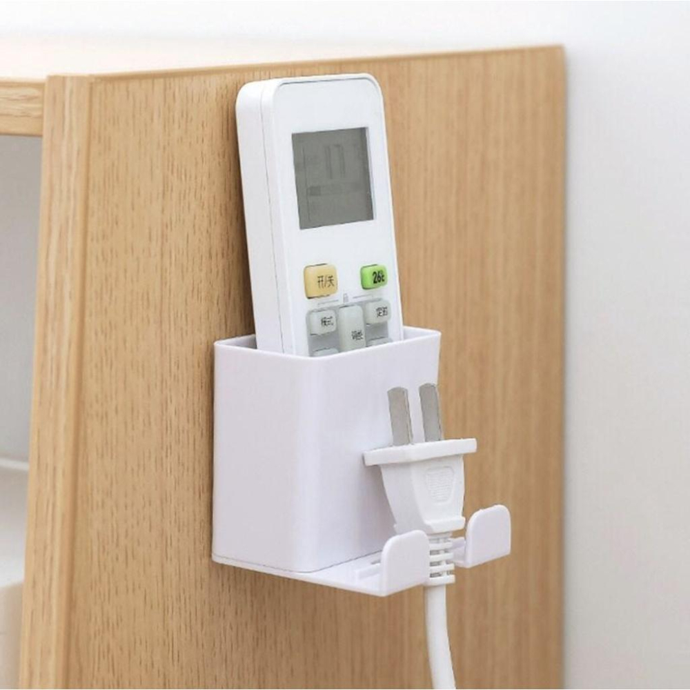 壁掛搖控器收納盒 遙控器架 手機充電架 收納架 牆面收納盒 牆上置物盒 置物架 臥室收納 手機架 手機座-細節圖5