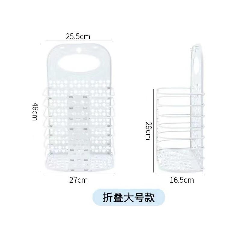 現貨 壁掛式 折疊 洗衣籃 收納 折疊 洗衣 衣物 收納籃 洗衣籃 伸縮 折疊 可掛式-細節圖4