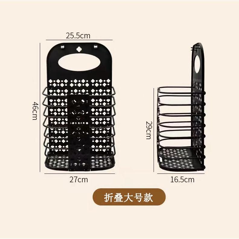 現貨 壁掛式 折疊 洗衣籃 收納 折疊 洗衣 衣物 收納籃 洗衣籃 伸縮 折疊 可掛式-細節圖6