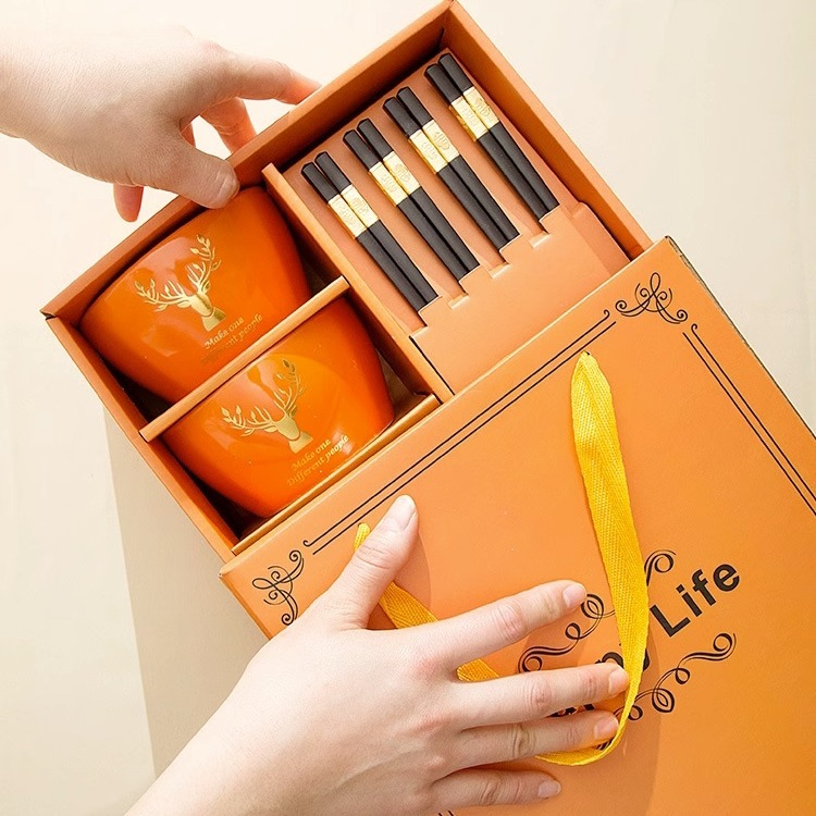 一鹿有你 四碗四筷禮盒 顏色隨機-細節圖3