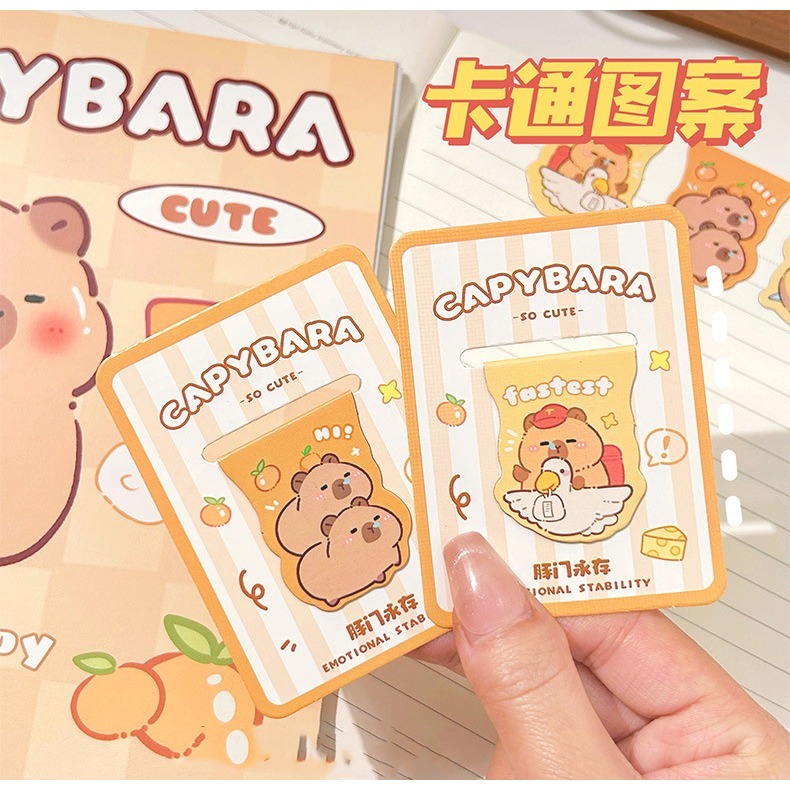 卡皮巴拉 可愛水豚 磁鐵書夾 磁鐵書籤 隨機出貨-細節圖4