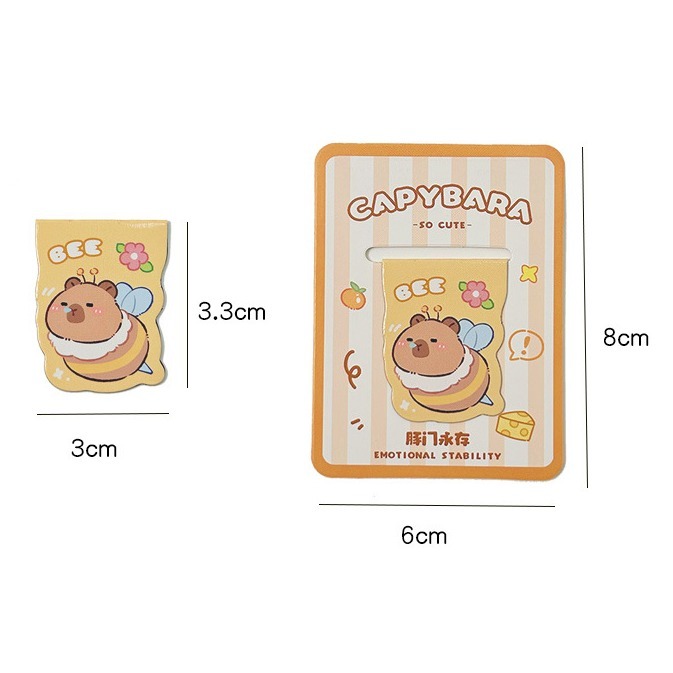 卡皮巴拉 可愛水豚 磁鐵書夾 磁鐵書籤 隨機出貨-細節圖6