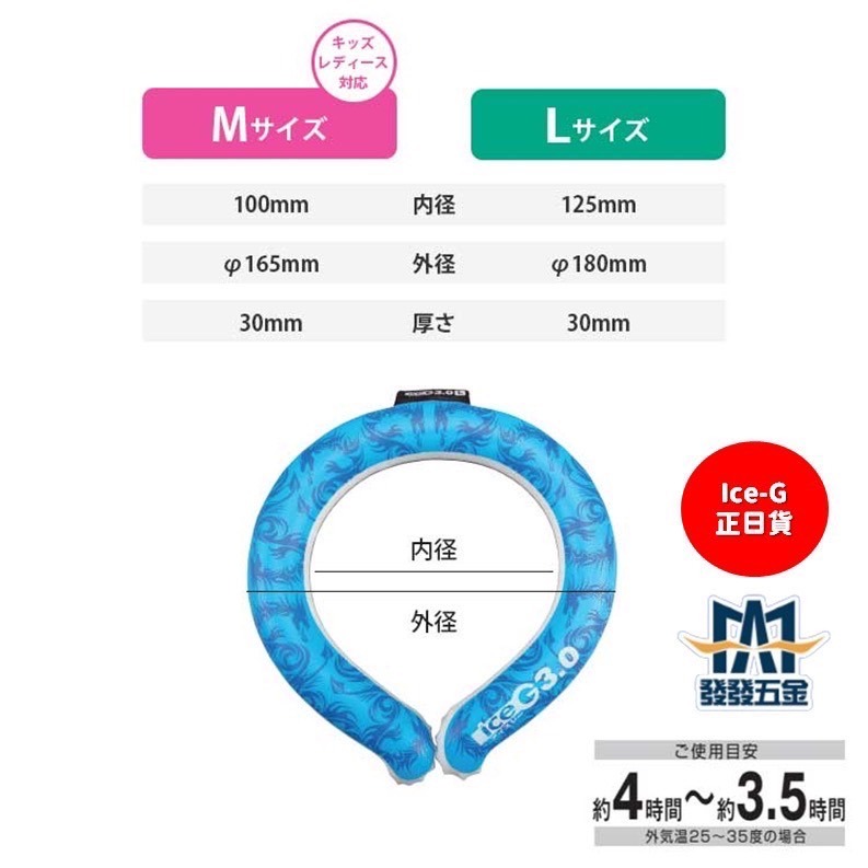 日本原裝進口 ICE-G 3.0 頸部降溫圈 涼感冰圈 降溫神器-細節圖3