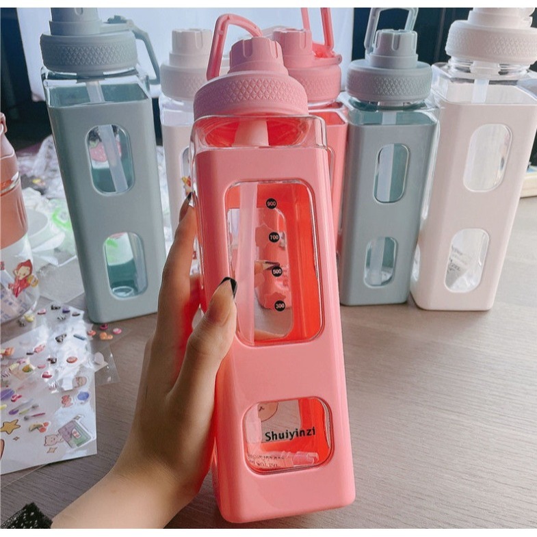 大容量運動水壺 900ml 方形水壺 5色-細節圖2