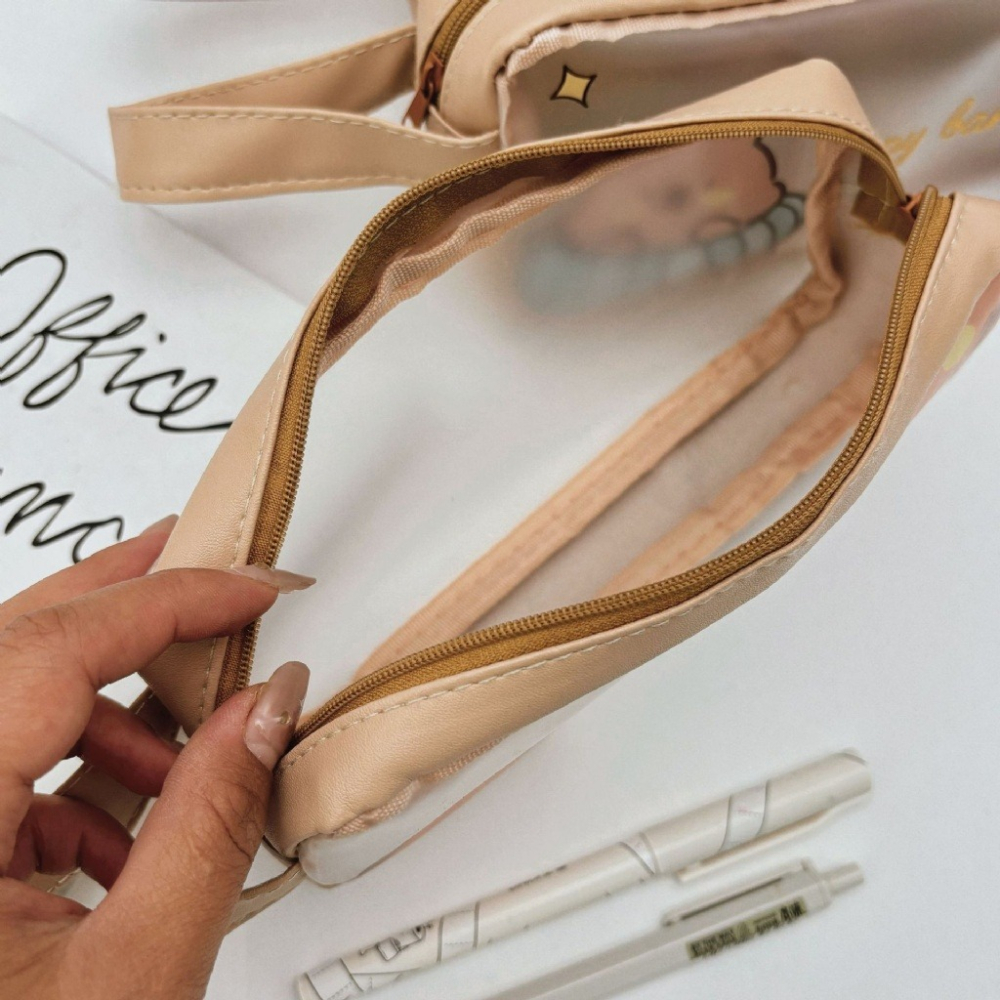 可手提 大容量筆袋 卡皮巴拉透明筆袋 款式隨機-細節圖4