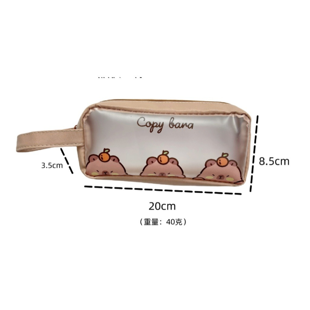 可手提 大容量筆袋 卡皮巴拉透明筆袋 款式隨機-細節圖9