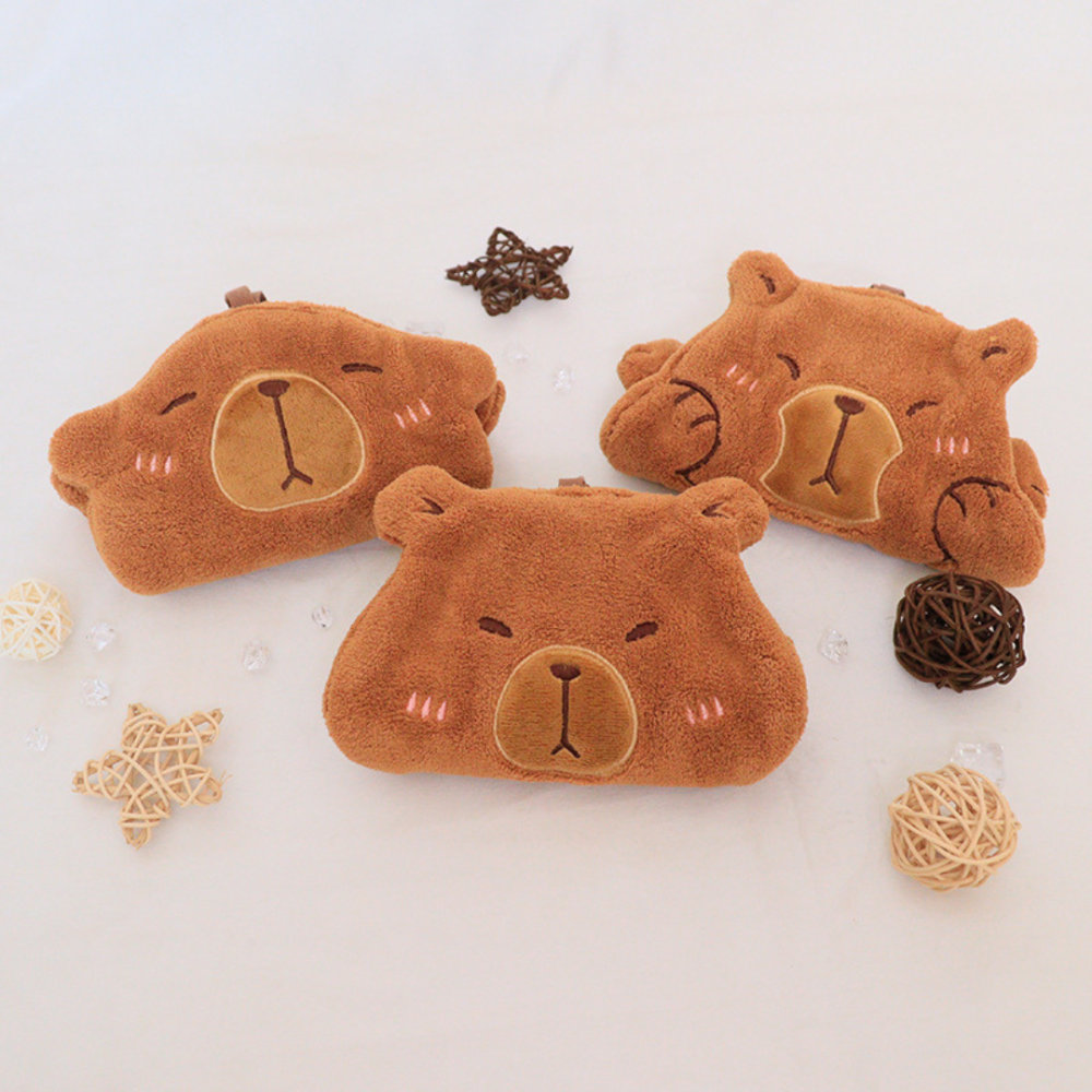 【AMISS】卡皮巴拉擦手巾 珊瑚絨毛巾 3條/組-細節圖5