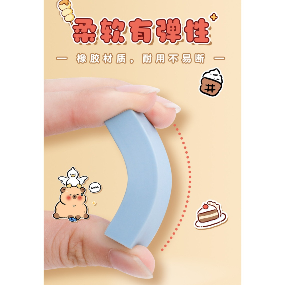 卡皮巴拉 彩色橡皮擦 5個/組 顏色隨機-細節圖4