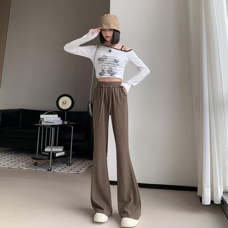 秋冬加厚 高腰修身 燈芯絨喇叭褲 4色-細節圖2