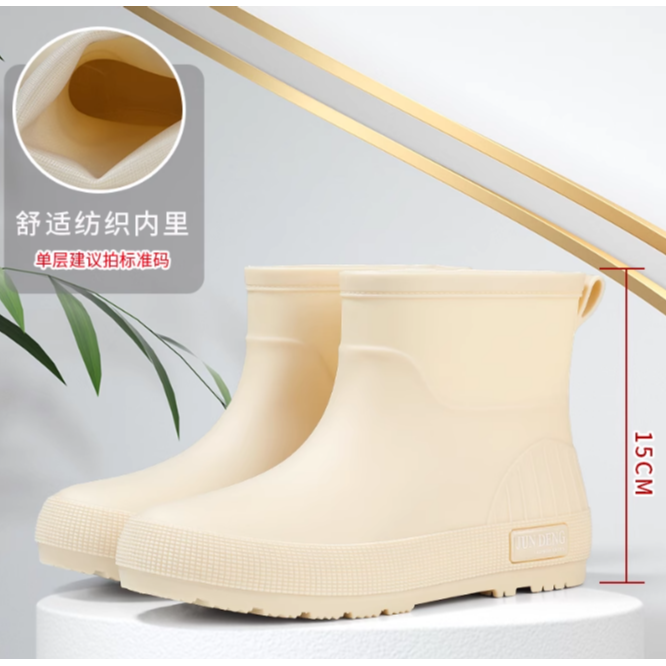 日系風 防滑膠鞋 短筒雨鞋 4色-細節圖7