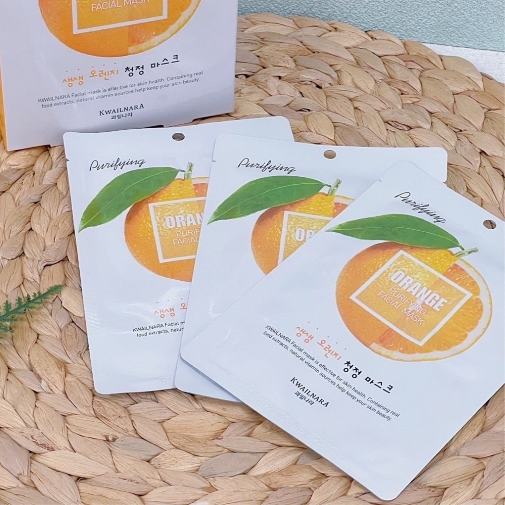 【KWAILNARA】濟州柑橘 維C淨膚亮白面膜-細節圖3