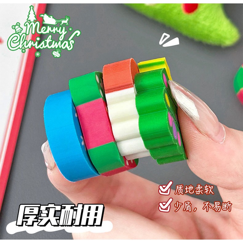 聖誕節造型 橡皮擦 4入/組-細節圖3