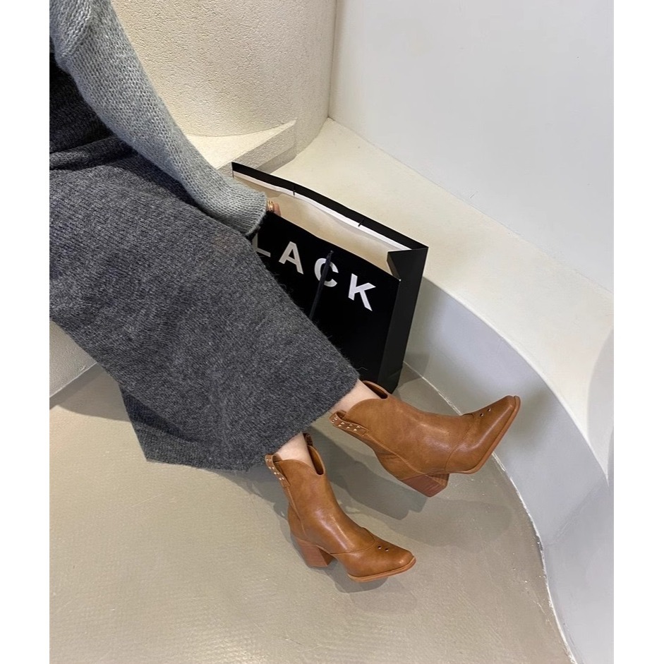 兩穿 靴筒可拆 西部復古長筒褲管靴 騎士靴 2色-細節圖5