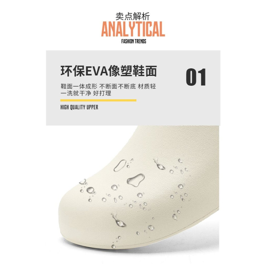 一腳蹬 防滑鞋 半包拖鞋 3色-細節圖3