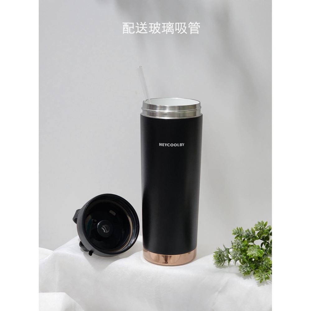 四季隨行高顏值 陶瓷內膽 雙飲保溫杯 吸管咖啡杯 2款6色-細節圖3