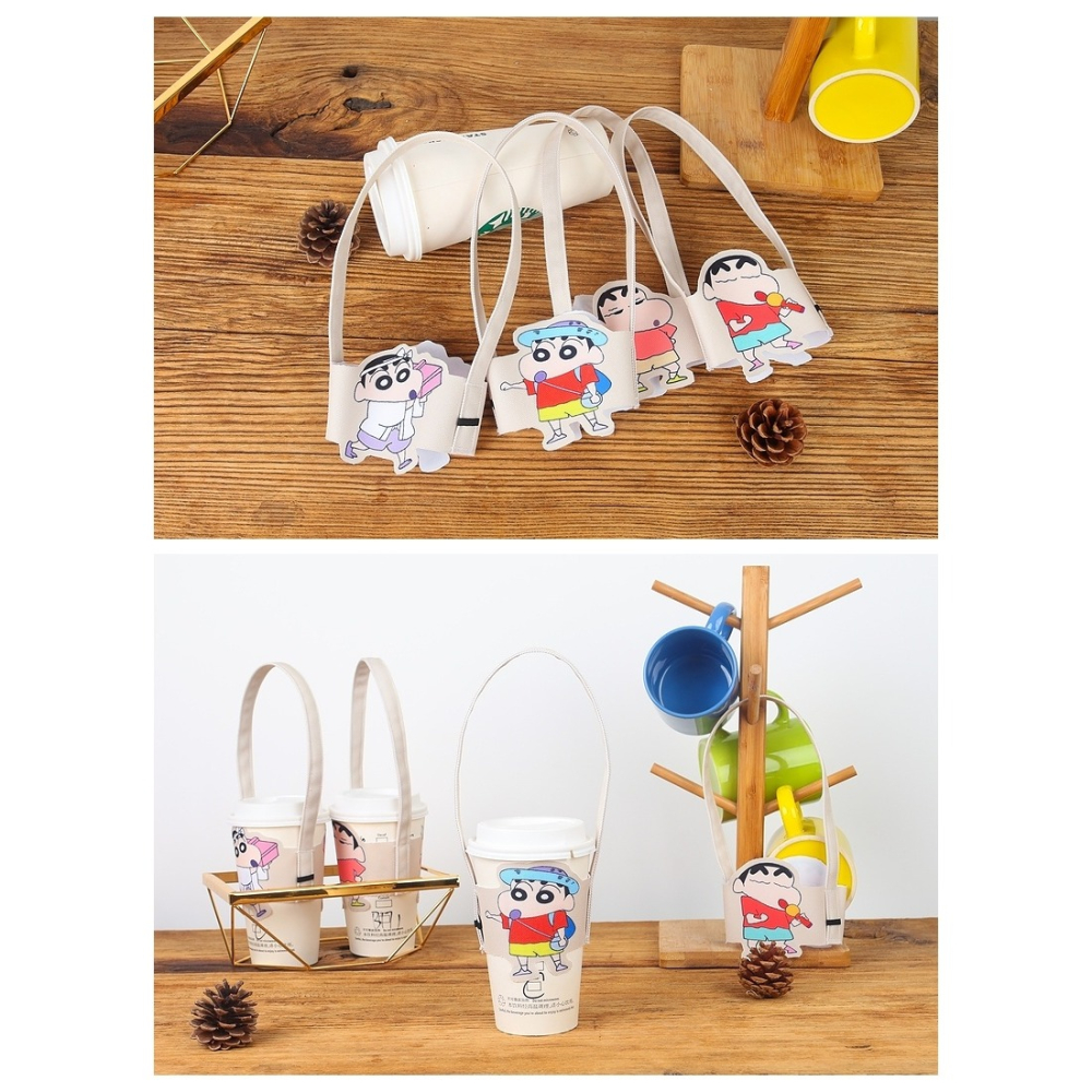 蠟筆小新 飲料杯套 手提杯袋 7款-細節圖3