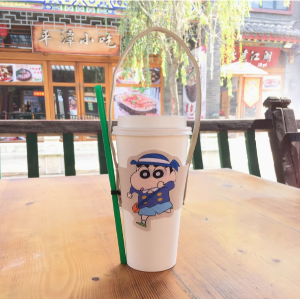 蠟筆小新 飲料杯套 手提杯袋 7款-細節圖4