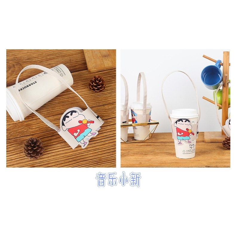 蠟筆小新 飲料杯套 手提杯袋 7款-細節圖9