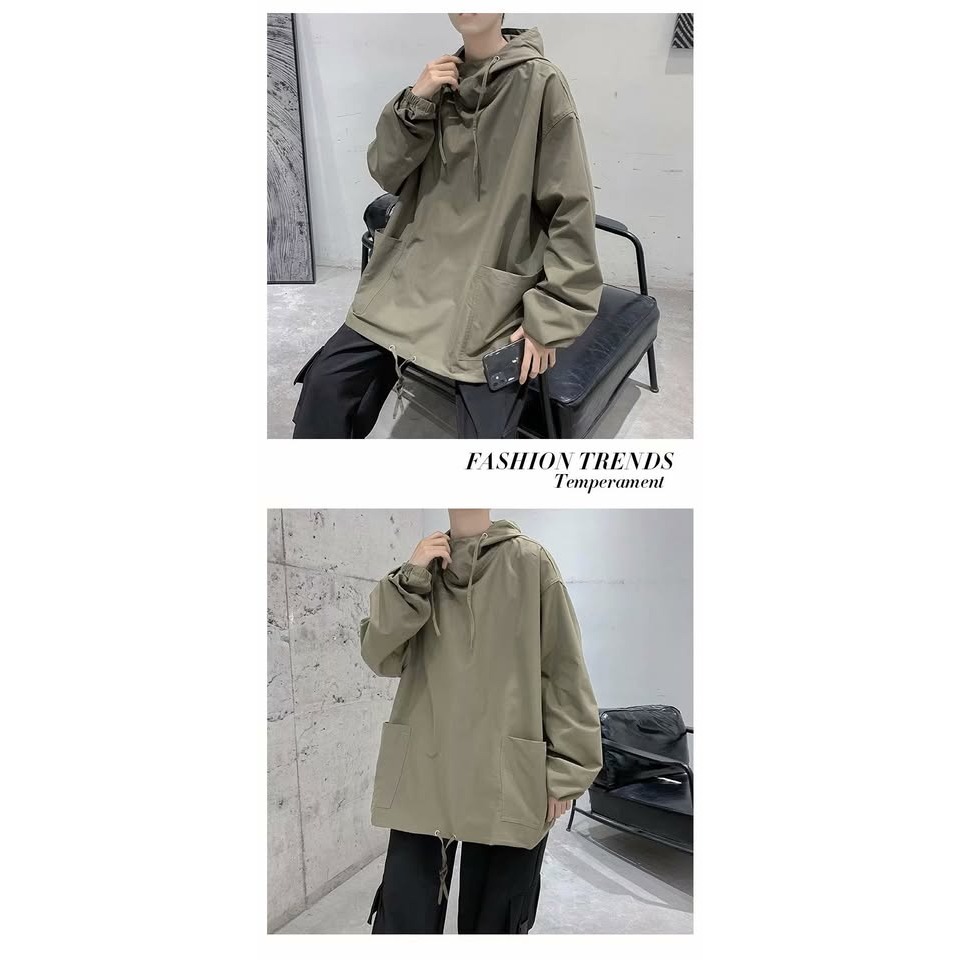 暗黑系 工裝連帽長袖衛衣 2色-細節圖4