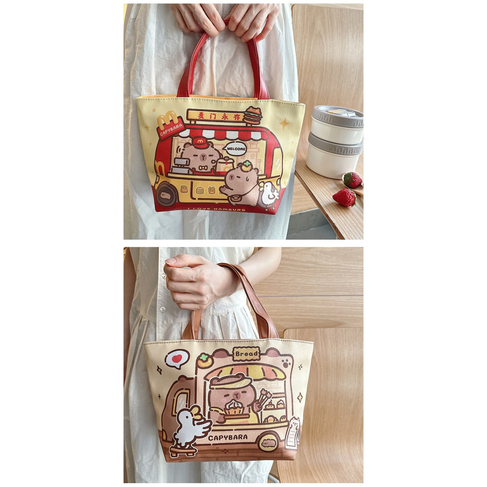 卡皮巴拉 保溫保冷 手提便當袋 5款-細節圖2