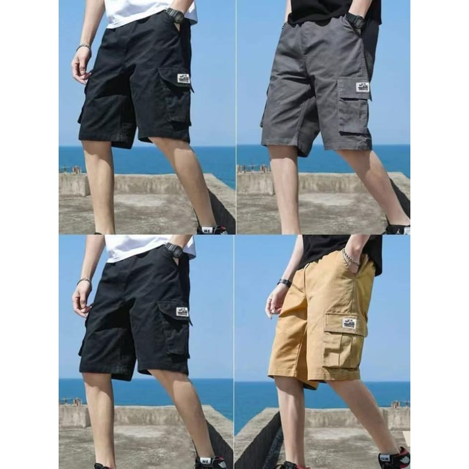 大尺碼 速乾薄款 透氣五分褲 工裝短褲 3色-細節圖2
