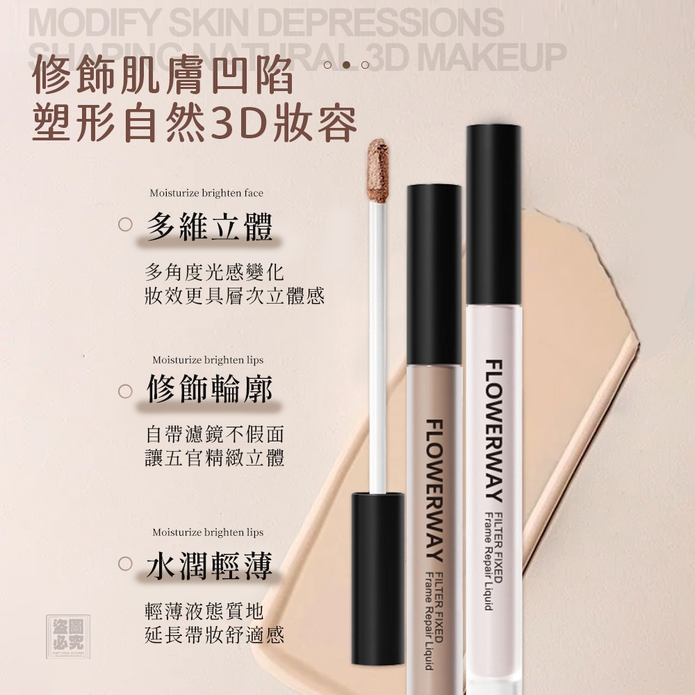 自帶濾鏡 雙色高光修容液套組-細節圖2