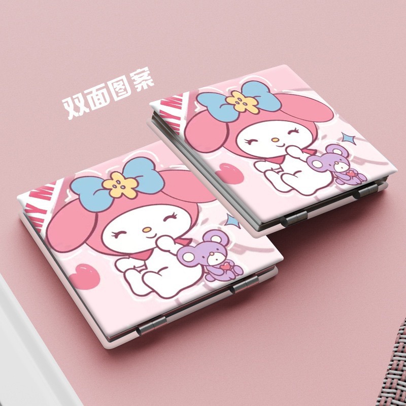 可愛卡通 雙面化妝鏡 帶放大鏡 5款-細節圖3