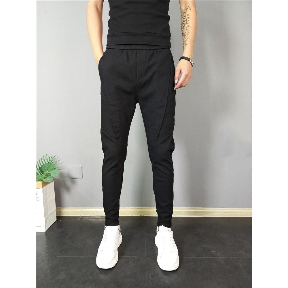 夏季薄款 痞帥休閒褲 束腳褲 工作褲 2色-細節圖2