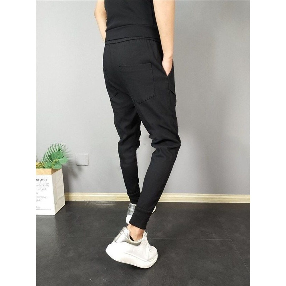 夏季薄款 痞帥休閒褲 束腳褲 工作褲 2色-細節圖4