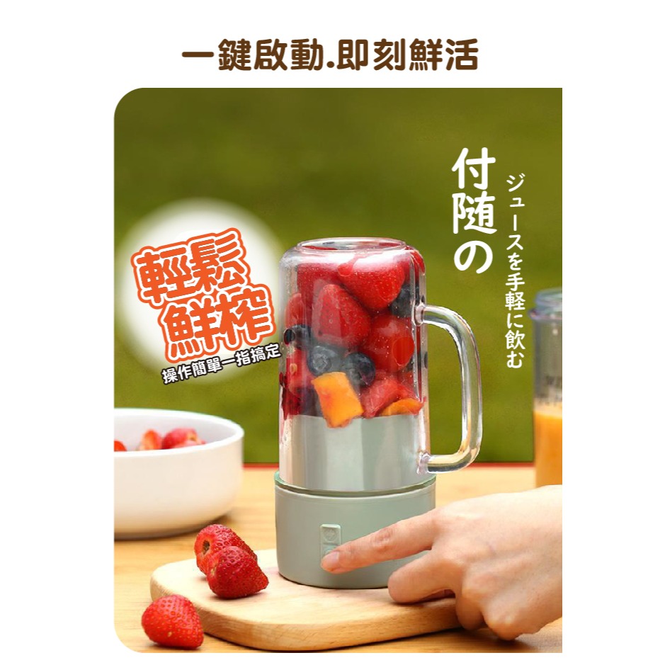 【JUSTCOOK 廚藝寶】304不鏽鋼六刀 隨身榨汁機 附吸管 顏色隨機-細節圖2
