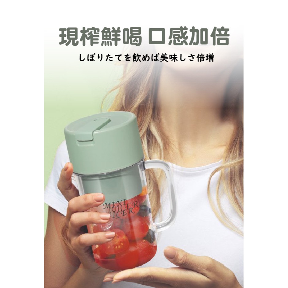 【JUSTCOOK 廚藝寶】304不鏽鋼六刀 隨身榨汁機 附吸管 顏色隨機-細節圖5