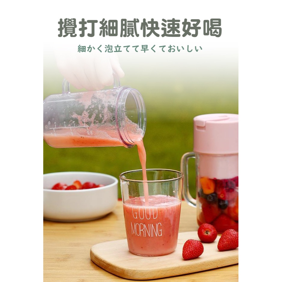 【JUSTCOOK 廚藝寶】304不鏽鋼六刀 隨身榨汁機 附吸管 顏色隨機-細節圖7