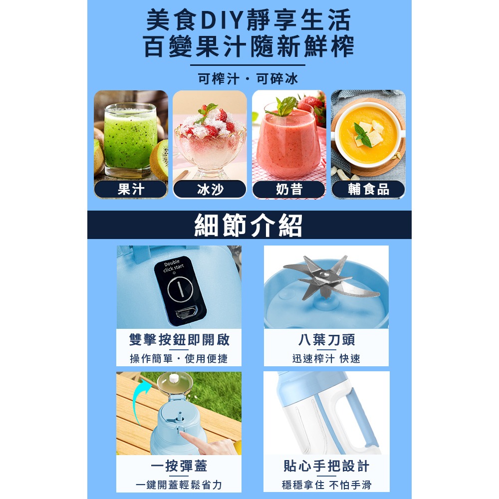 墩墩桶 大容量1.5L 隨行果汁杯 榨汁機 附吸管-細節圖6