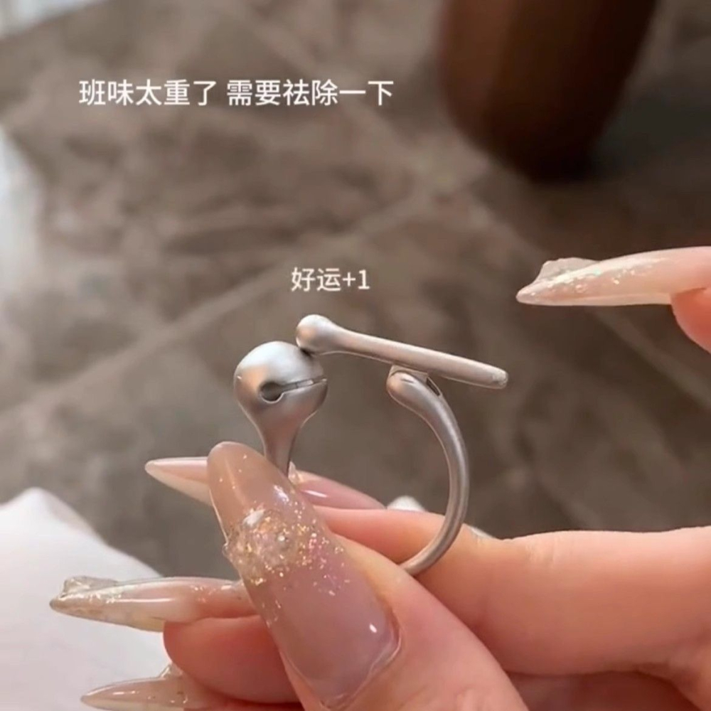 趣味解壓 功德木魚戒指 開口戒指-細節圖7