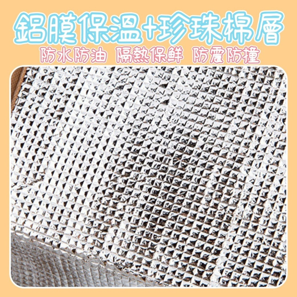 仿藤編印花 加厚保溫袋 保冰袋-細節圖3